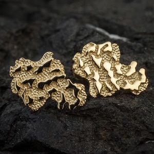 Gold Nugget Stud Earrings